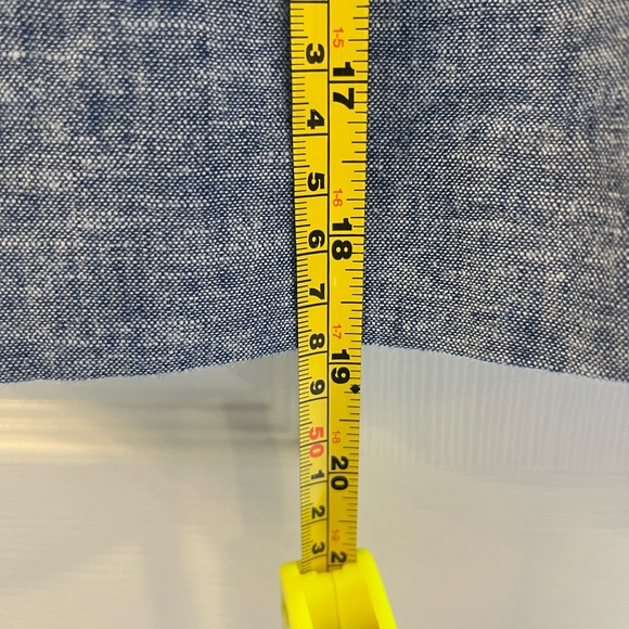 Loft NWT Chambray small skirt flat front a-line with pockets elasticized waist - Picture 5 of 7